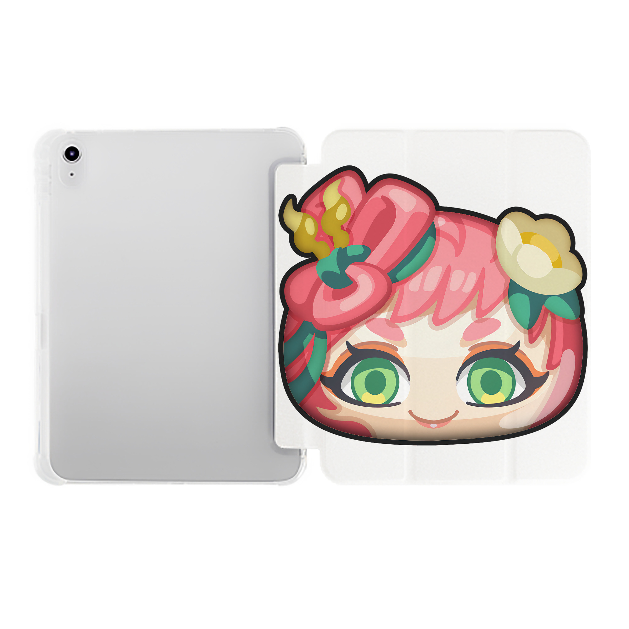 （画像用） 妖怪ウォッチ Yo-kai Watch IPad ケース ペン収納付き 三つ折りスタンド PUレザー×シリコン 対応機種9.5/10.5/10.9インチ